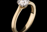 A Brilliant cut diamond single stone ring
