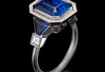 A sapphire & diamond cluster ring