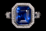 A sapphire & diamond cluster ring