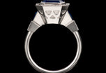 A sapphire & diamond cluster ring