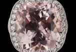 A Morganite & Diamond Cluster Ring