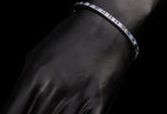 An Art Deco Inspired Sapphire & Diamond Line Bracelet
