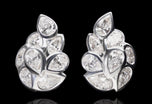 A Pair of Marvellously Naturalistic Diamond Foliate Cluster Earrings