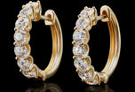 A Pair of Classic Diamond Hoop Earrings