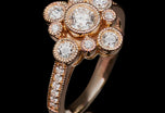 A Beautiful & Unusual Cruciform Diamond Cluster Ring, influenced by Tudor Ring Design