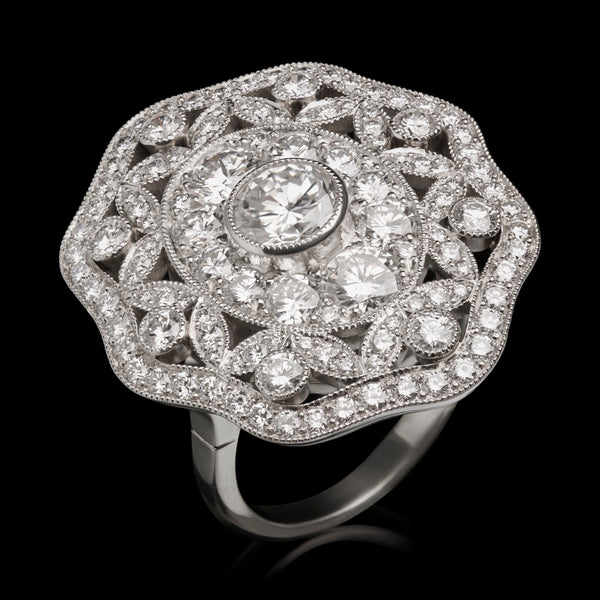 'Ariadne's Jewel' A unique diamond cluster ring