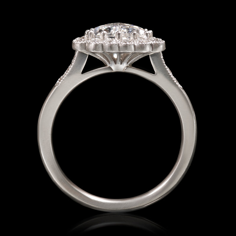 A unique Trilliant cut Diamond cluster ring