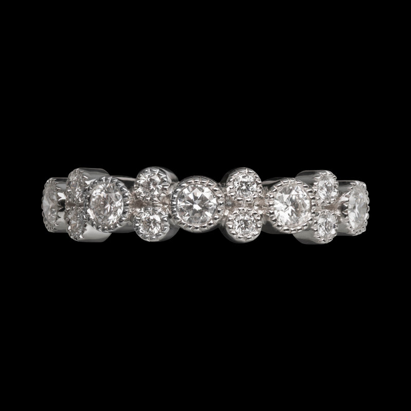 A sparkling 'String of Bubbles' diamond full eternity ring.