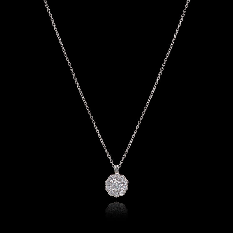 A delightful Cousins Diamond Cluster Pendant