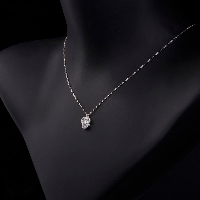 A Cousins Diamond Trefoil Cluster Pendant