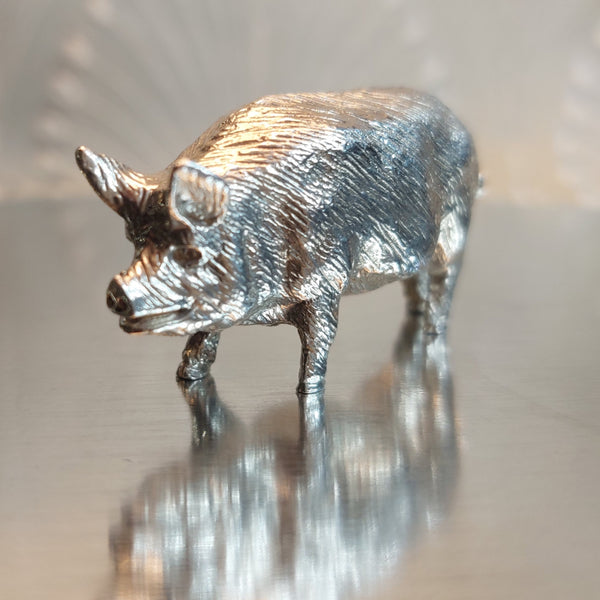 Large Silver Pig