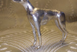 A silver greyhound model
